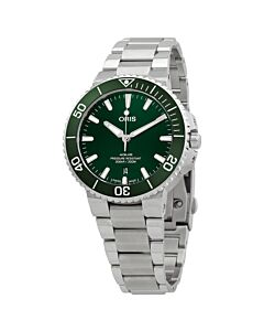 Men's Aquis Stainless Steel Green Dial Watch
