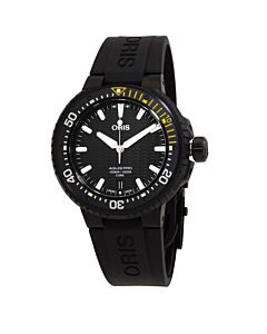Men's AquisPro Rubber Black Dial Watch