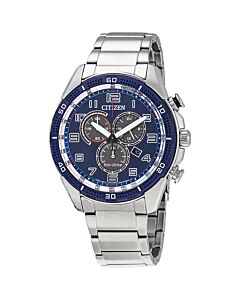 Mens-AR-Chronograph-Stainless-Steel-Blue-Dial