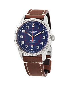 Men's Ariboss Leather Blue Dial Watch