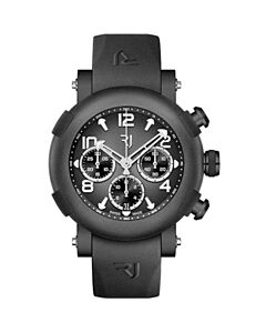 Men's Arraw Marine Chronograph Rubber Black Gradient Dial Watch