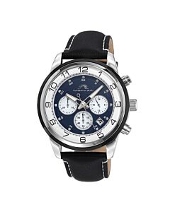 Men's Arthur Chronograph Genuine Leather Blue Dial Watch
