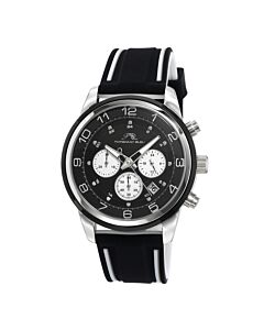 Men's Arthur Chronograph Silicone Black Dial Watch