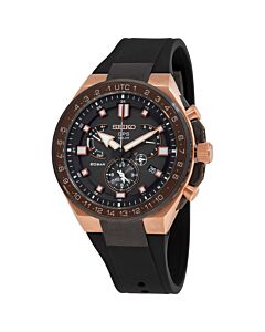 Men's Astron Silicone Black Dial Watch