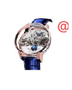 Men's Astronomia Leather Transparent Dial Watch
