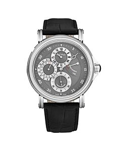Men's Atelier Chronograph Leather Grey Dial Watch
