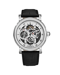 Men's Atelier Leather Silver-tone Dial Watch