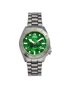 Men's Atlantis Stainless Steel Green Abalone Dial Watch