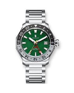 Men's Atlas GMT Stainless Steel Silver-tone Dial Watch