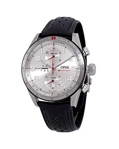Men's Audi Sport Limited Edition Chronograph Leather Silver Dial