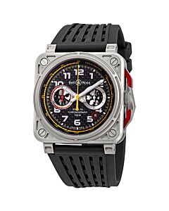Men's Avaition Limted Edition Chronograph Perforated Rubber Black Carbon Fibre Dial Watch