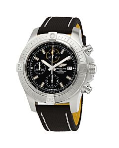 Men's Avenger Chronograph (Military) Leather Black Dial Watch