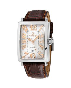 Men's Avenue of Americas Genuine Leather White Dial Watch