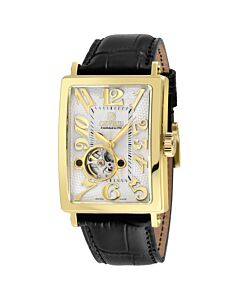 Men's Avenue of Americas Intravedere Leather White Dial Watch