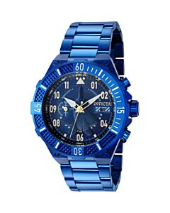 Men's Aviator Chronograph Stainless Steel Blue Dial Watch