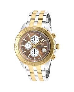 Men's Aviator Chronograph Stainless Steel Copper Dial Watch