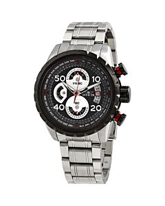 Men's Aviator Chronograph Stainless Steel Grey Dial Watch