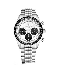 Men's Aviator Chronograph Stainless Steel Silver Dial Watch