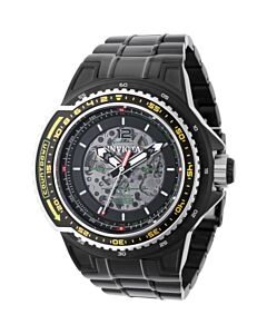 Men's Aviator Stainless Steel Black Dial Watch