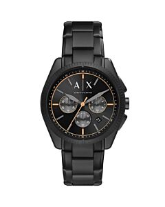 Men's AX Chronograph Stainless Steel Black Sunray Dial Watch