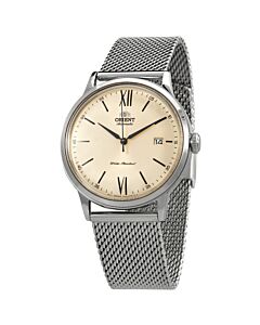 Men's Bambino Stainless Steel Mesh Champagne Dial Watch