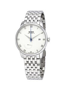Men's Baroncelli Power Reserve Stainless Steel White Dial Watch