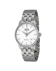 Men's Baroncelli Stainless Steel White Dial Watch