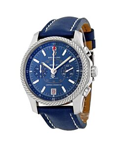 Men's Bentley Chronograph Leather Blue Dial Watch