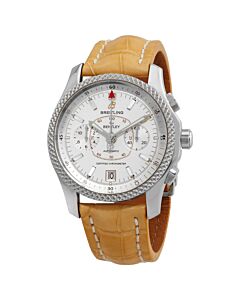 Men's Bentley Mark VI Chronograph Leather White Dial Watch