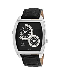 Men's Benzo Leather Black Dial Watch