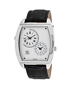 Men's Benzo Leather Silver (Dual Time) Dial Watch