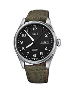 Men's Big Crown Fabric Black Dial Watch
