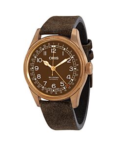 Men's Big Crown Pointer Date Leather Brown Dial Watch