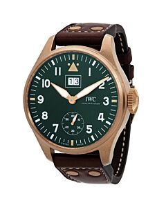 Men's Big Pilot Big Date Spitfire Mission Accomplished Leather Green Dial Watch