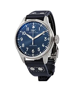 Men's Big Pilot Leather Blue Dial Watch