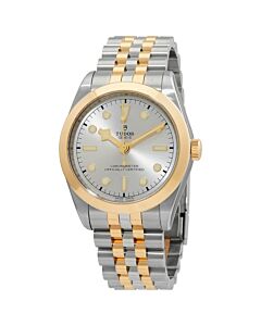 Men's Black Bay Stainless Steel & Yellow Gold Silver Dial Watch
