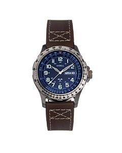 Men's Blazer Genuine Leather Blue Dial Watch