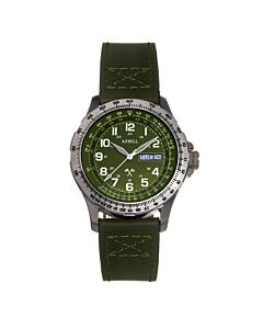 Men's Blazer Genuine Leather Green Dial Watch