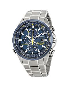 Men's Eco-Drive Chronograph Stainless Steel Blue Dial
