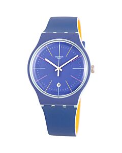Men's Blue Layered Silicone Blue Dial Watch