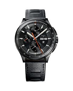 Men's BMW Chronograph Leather/Rubber Black Dial Watch