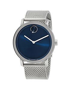 Men's Bold Evolution Stainless Steel Mesh Blue Dial Watch