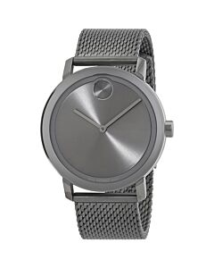Men's Bold Evolution Stainless Steel Mesh Grey Dial Watch