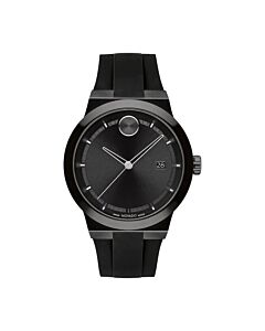 Men's Bold Fusion Silicone Black Dial Watch