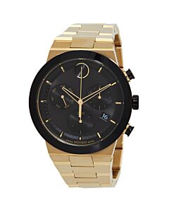 Men's Bold Fusion Stainless Steel Black Dial Watch