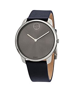 Men's Bold Leather Grey Dial