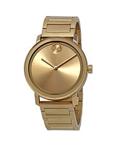 Men's Bold Stainless Steel Gold Dial