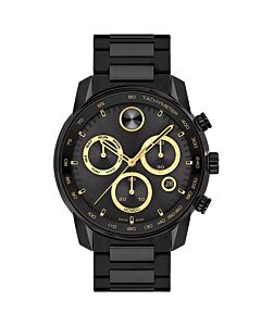 Men's Bold Verso Chronograph Stainless Steel Black Dial Watch