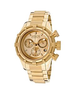 Men's Bolt Chronograph Gold-plated Stainless Steel Champagne Dial Watch