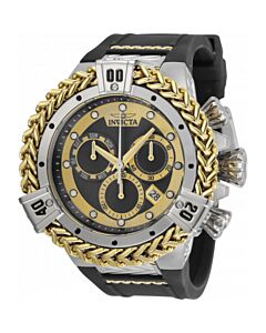 Men's Bolt Chronograph Silicone Black Dial Watch